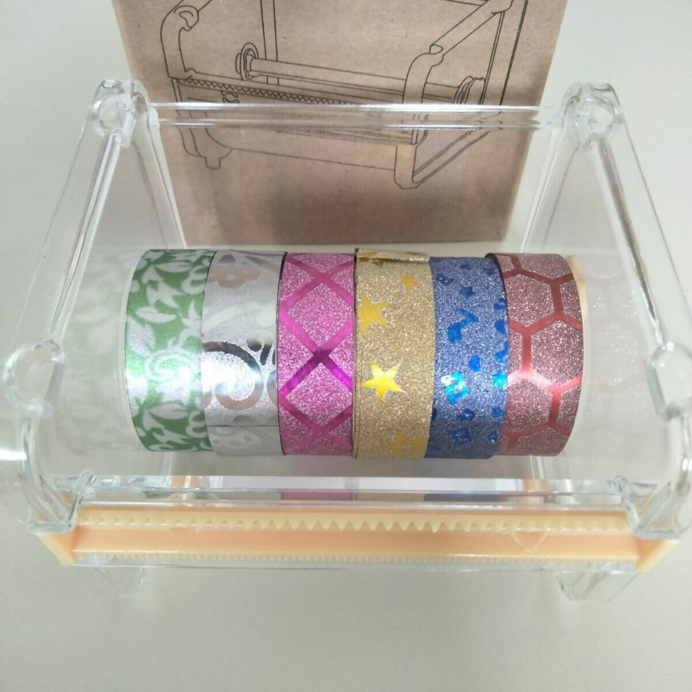 NEW- Washi Tape Holder Cutter with Washi Tape Included